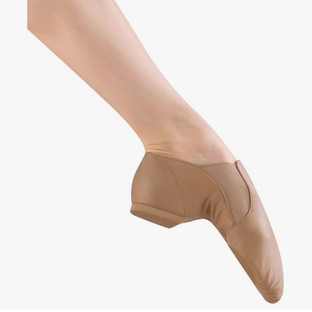 Bloch Dance Child's Elasta Bootie Leather Elastic Split Sole Jazz Shoe Size 10N